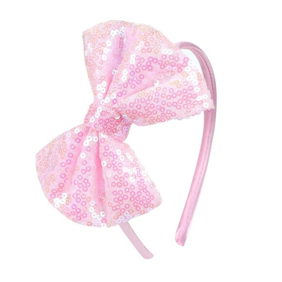 Other - Love Fairy 4.3-Inch Sparkly Sequin Bow Tie Headbands - Boutique Ribbon Bows for